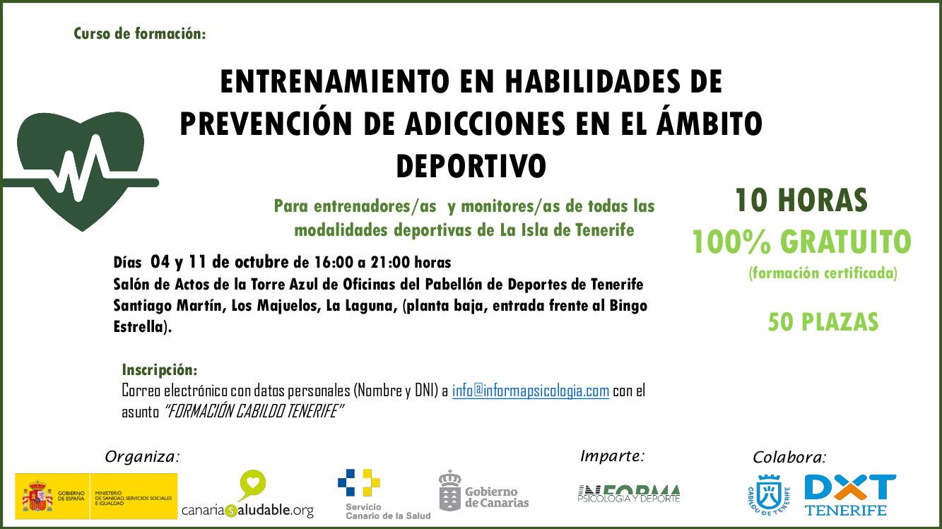 Curso Entrenamiento en Habilidades de Prevención de Adicciones en el Ámbito Deportivo