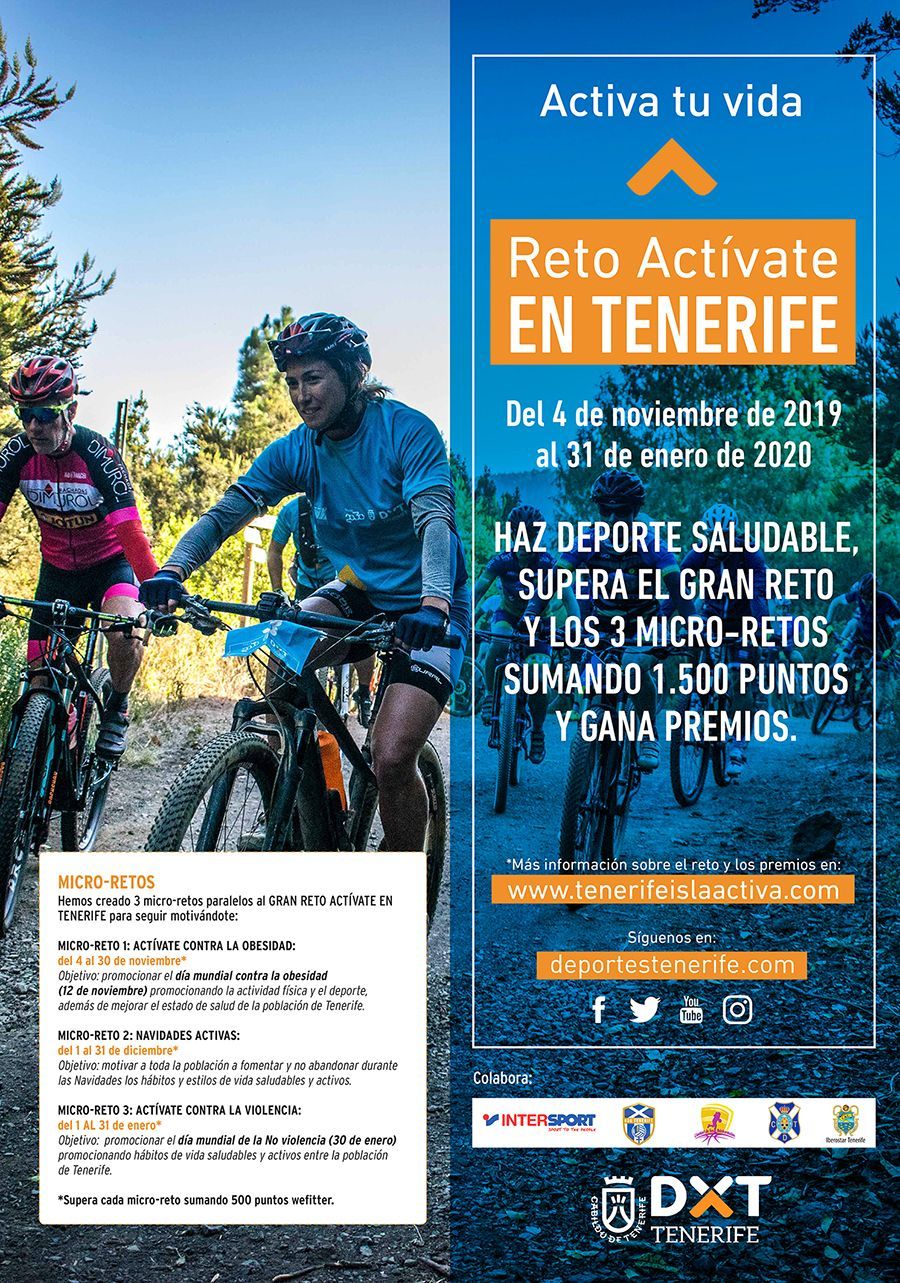 Cartel del reto 'Actívate en Tenerife'