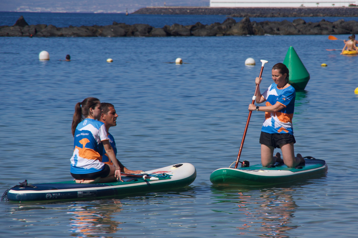 El paddle surf y kayak en los VI Juegos Máster se despiden en Los Cristianos