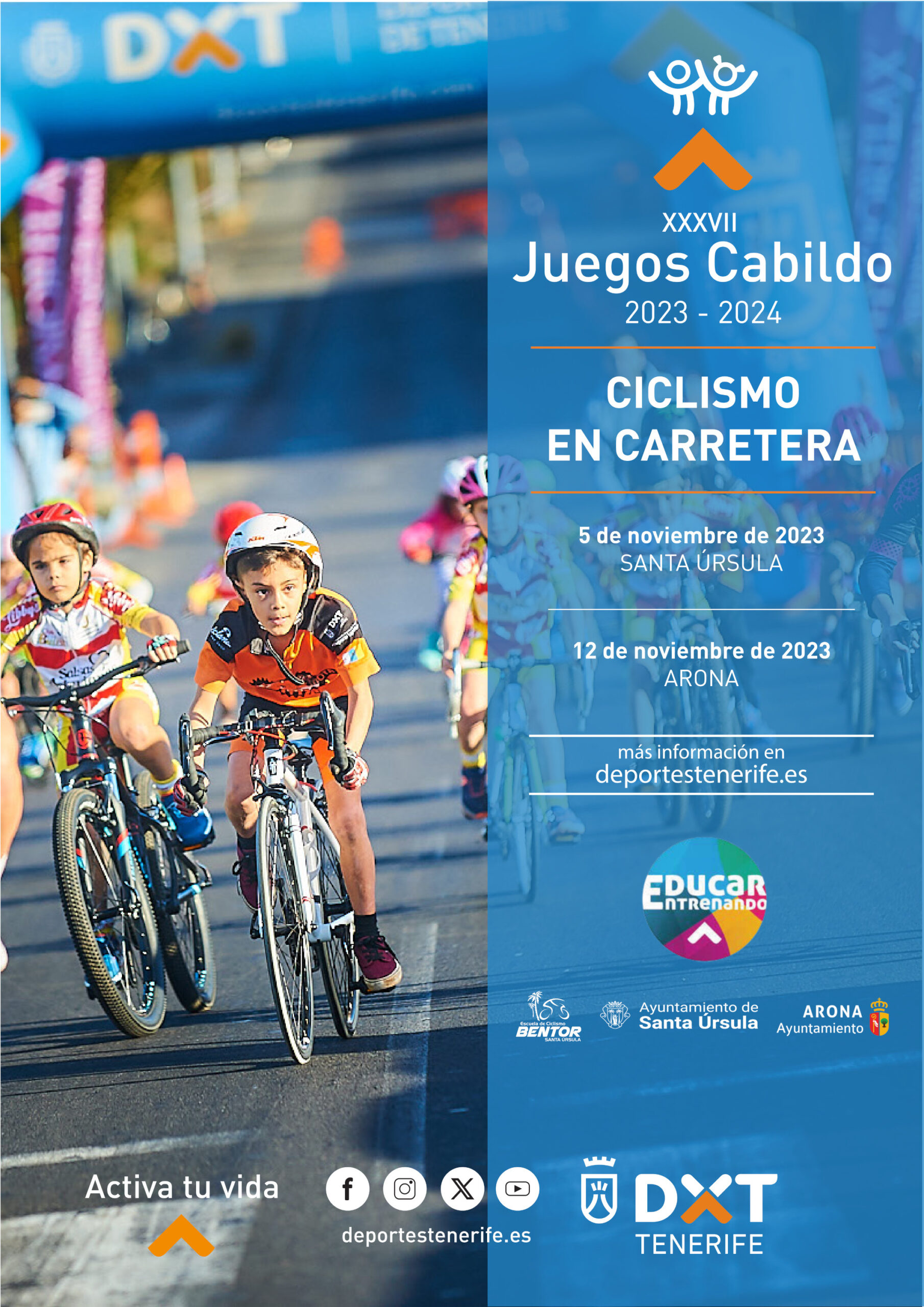 Santa Úrsula acoge el estreno de ciclismo en carretera en los XXXVII Juegos Cabildo