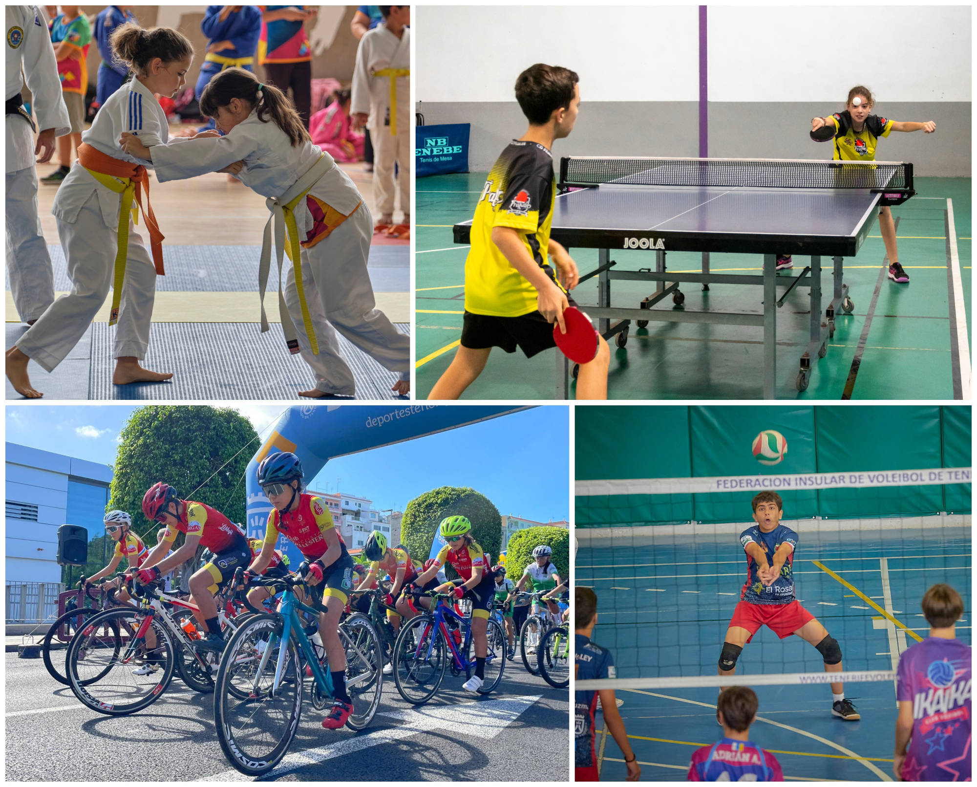 Los Juegos Cabildo estrenan el mes de diciembre con judo, tenis de mesa, ciclismo y voleibol