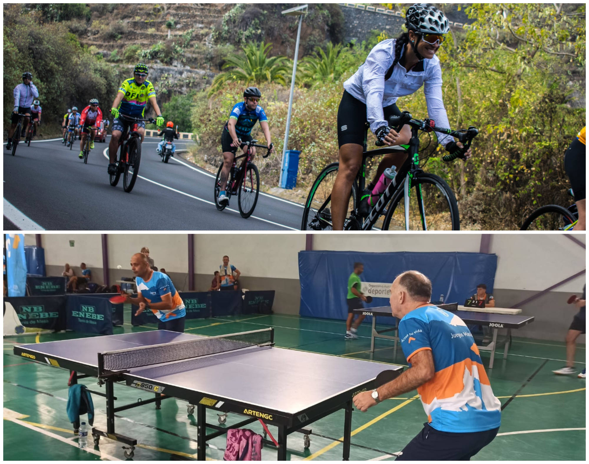 Tenis de mesa y cicloturismo en la modalidad de carretera se estrenan en los Juegos Máster