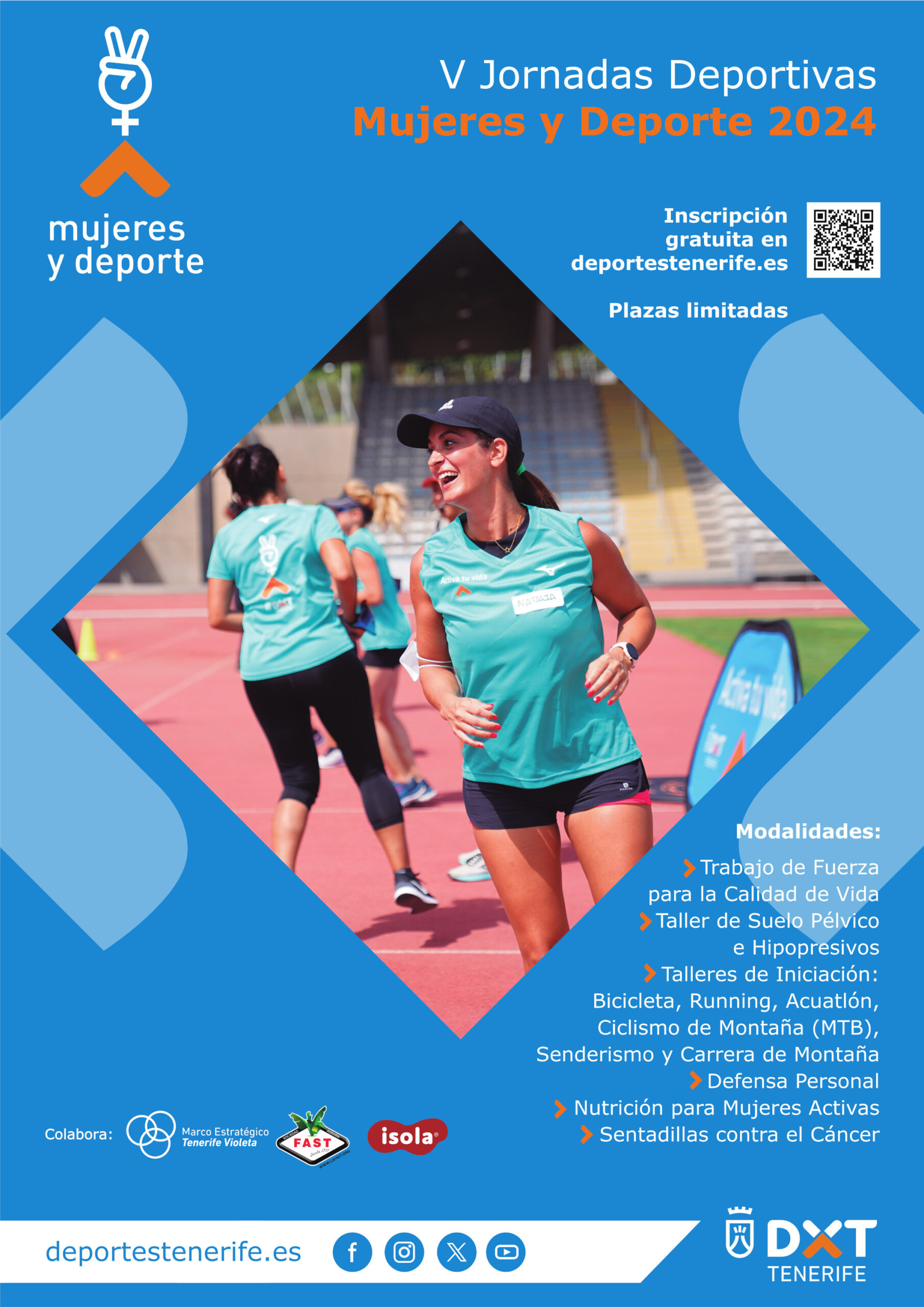 cartel jornadas MujeresyDeporte 2024 qr scaled