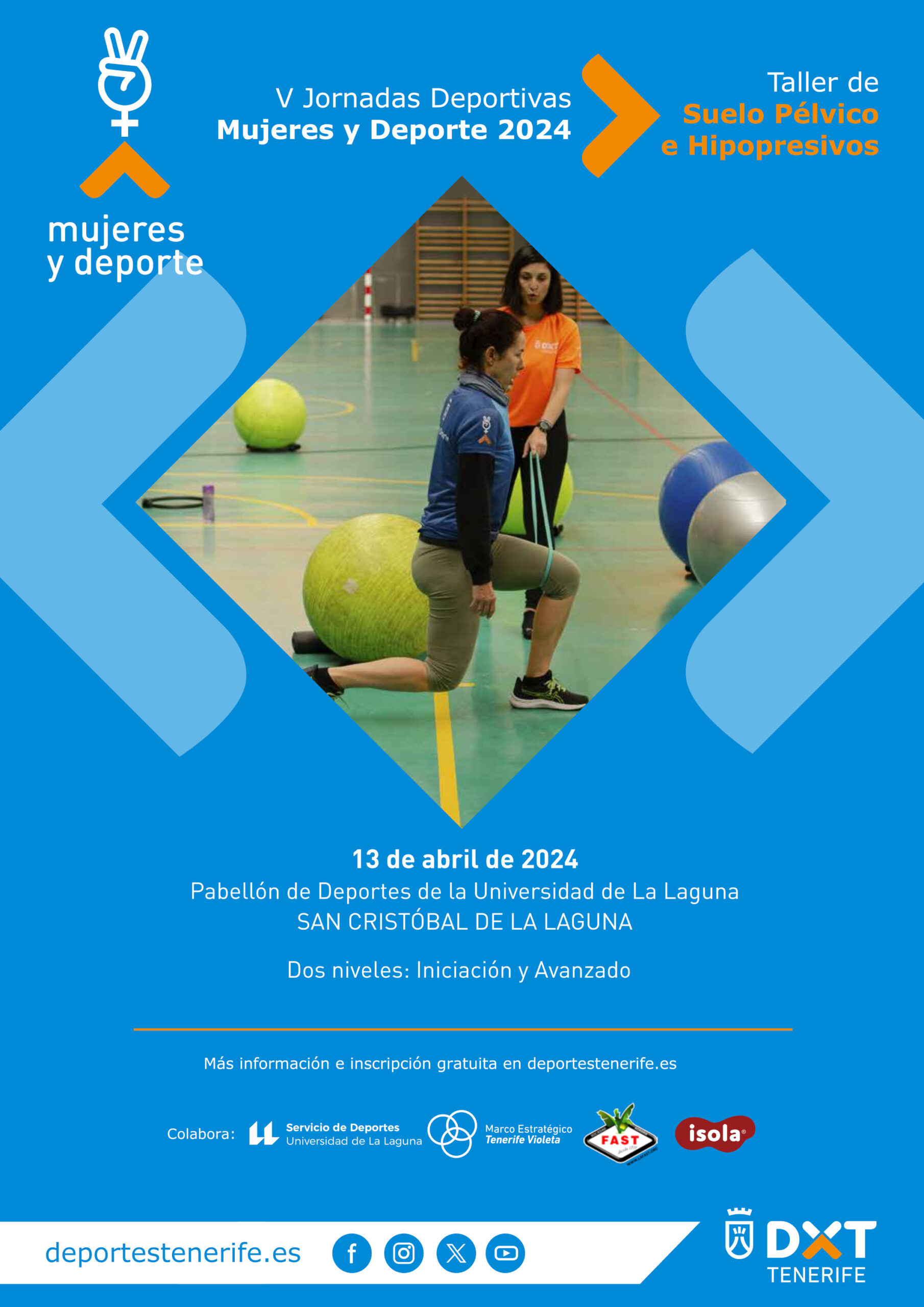 V Jornadas Deportivas Mujeres y Deporte 2024 - Talleres de Suelo Pélvico e Hipopresivos