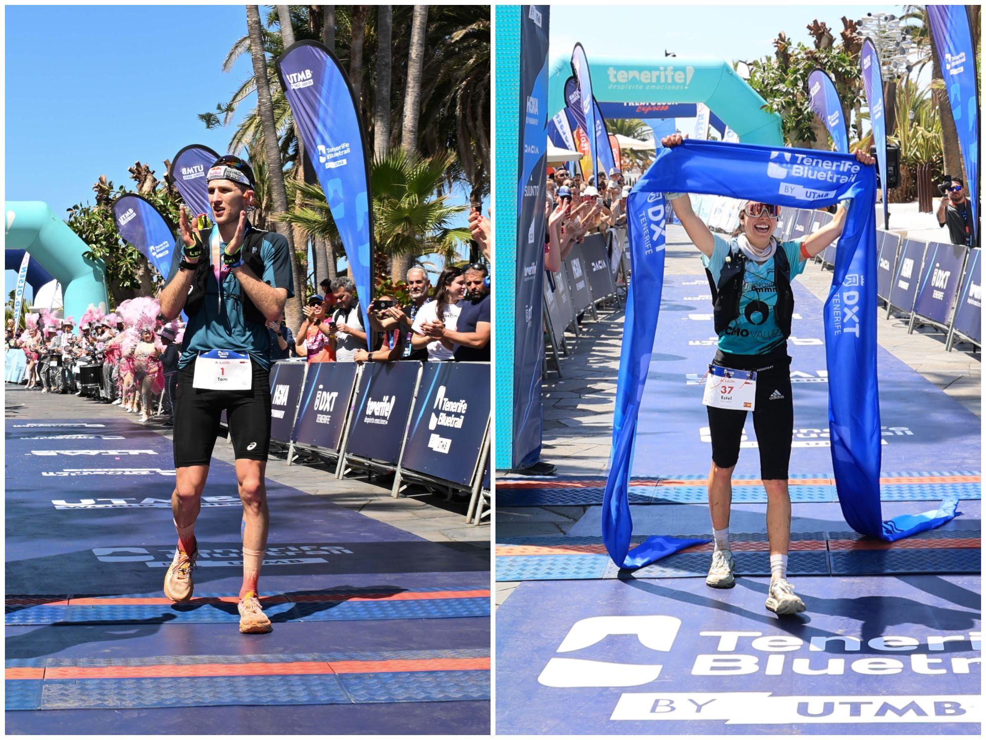 Tom Evans y Estel Roig ganan la 110k de la Tenerife Bluetrail by UTMB®, la modalidad reina de la carrera