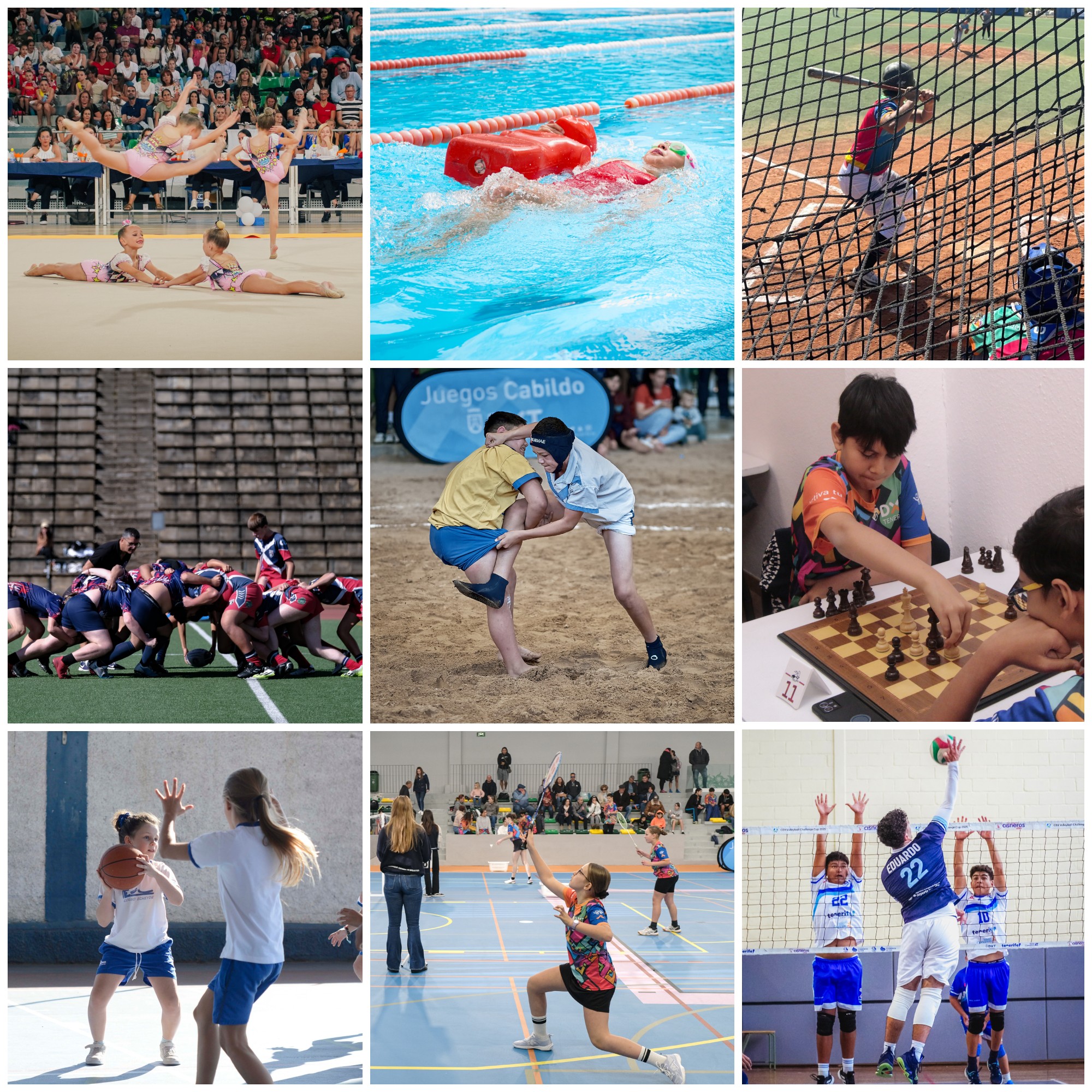 Los Juegos Cabildo afrontan la recta final de la temporada con un programa intenso y 1500 jóvenes participantes