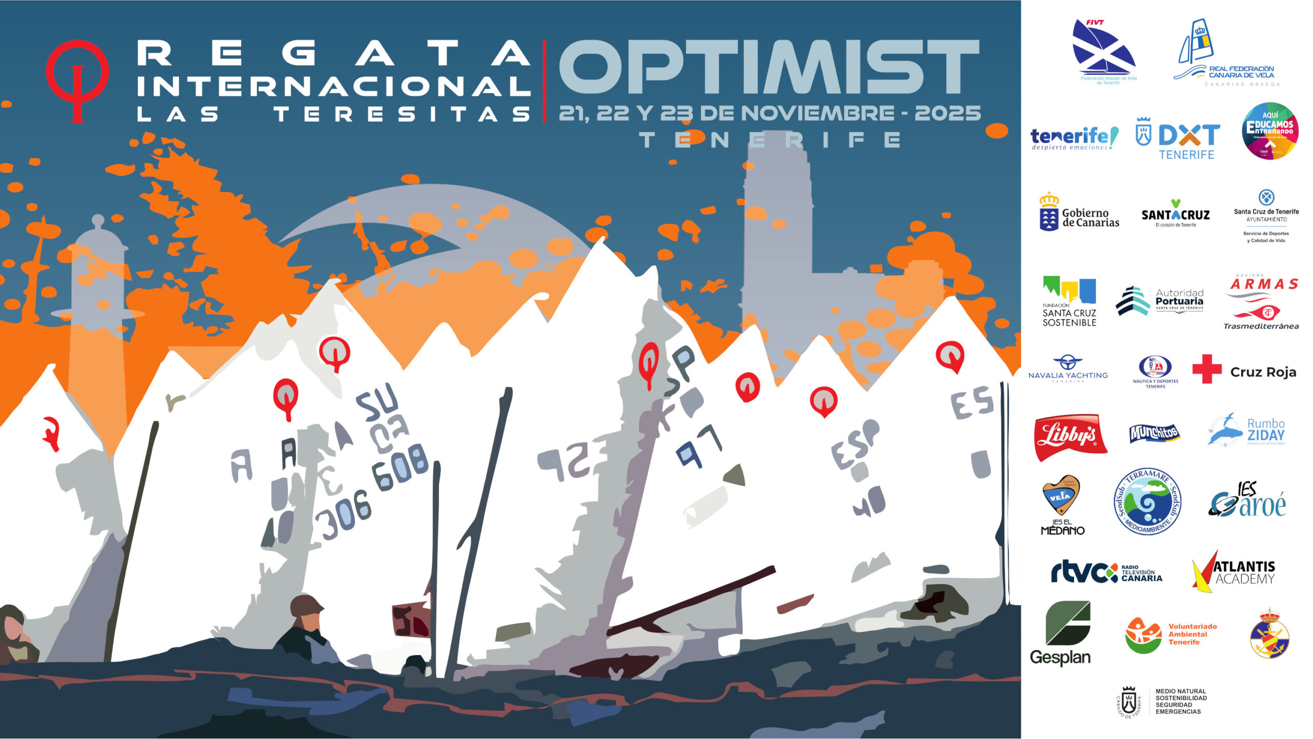 La cantera de la vela se cita en IV Regata Internacional Las Teresitas 20251121 regata las teresitas horizontal scaled