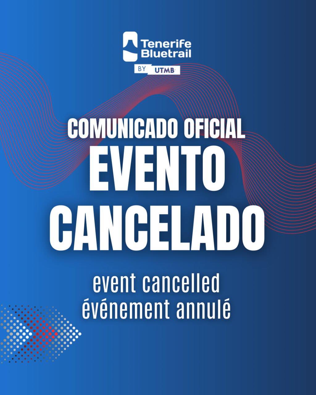 La borrasca de alto impacto ‘Therese’ obliga a cancelar la Tenerife Bluetrail by UTMB®