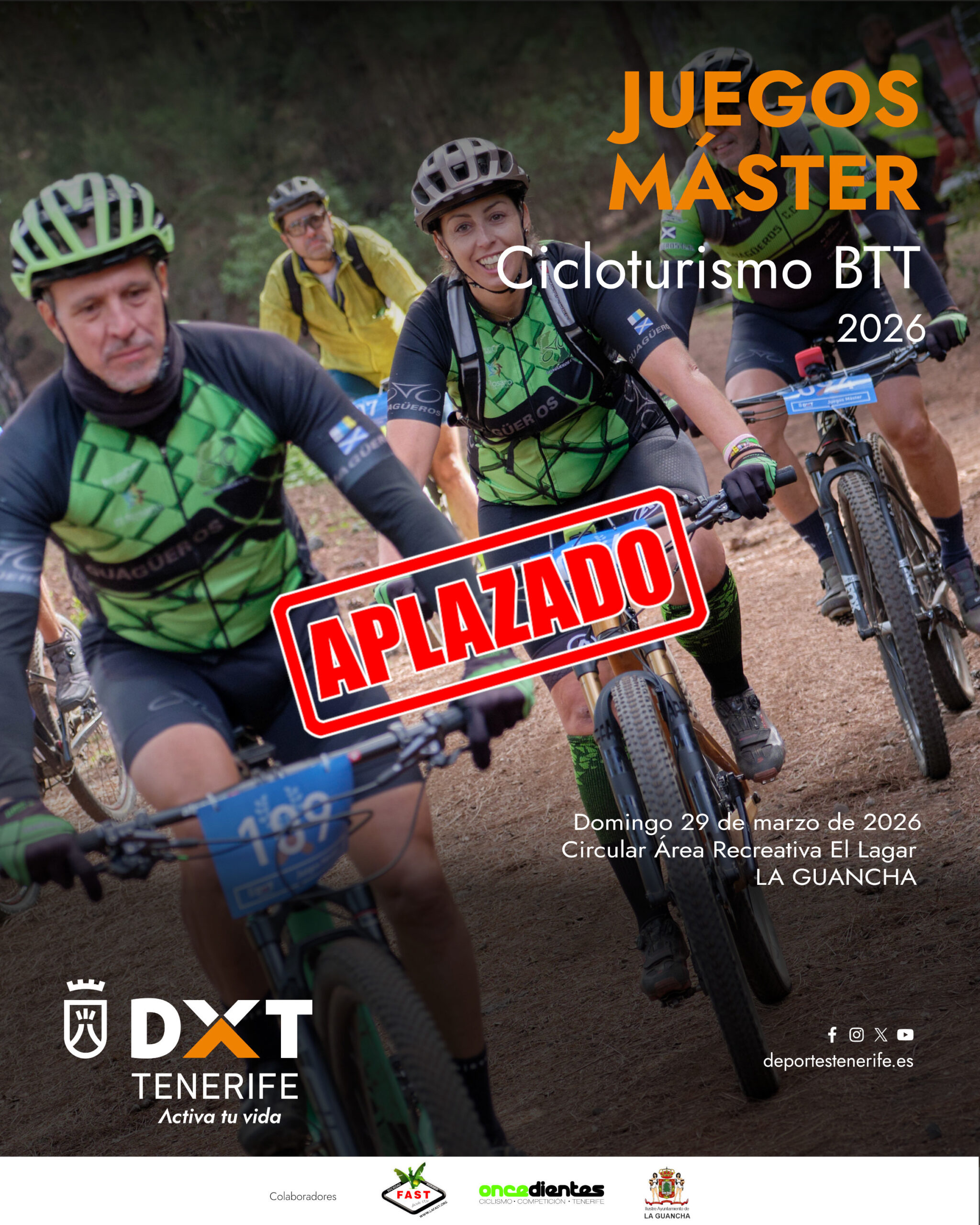 Se suspende la primera jornada de cicloturismo BTT máster prevista para el último domingo de marzo